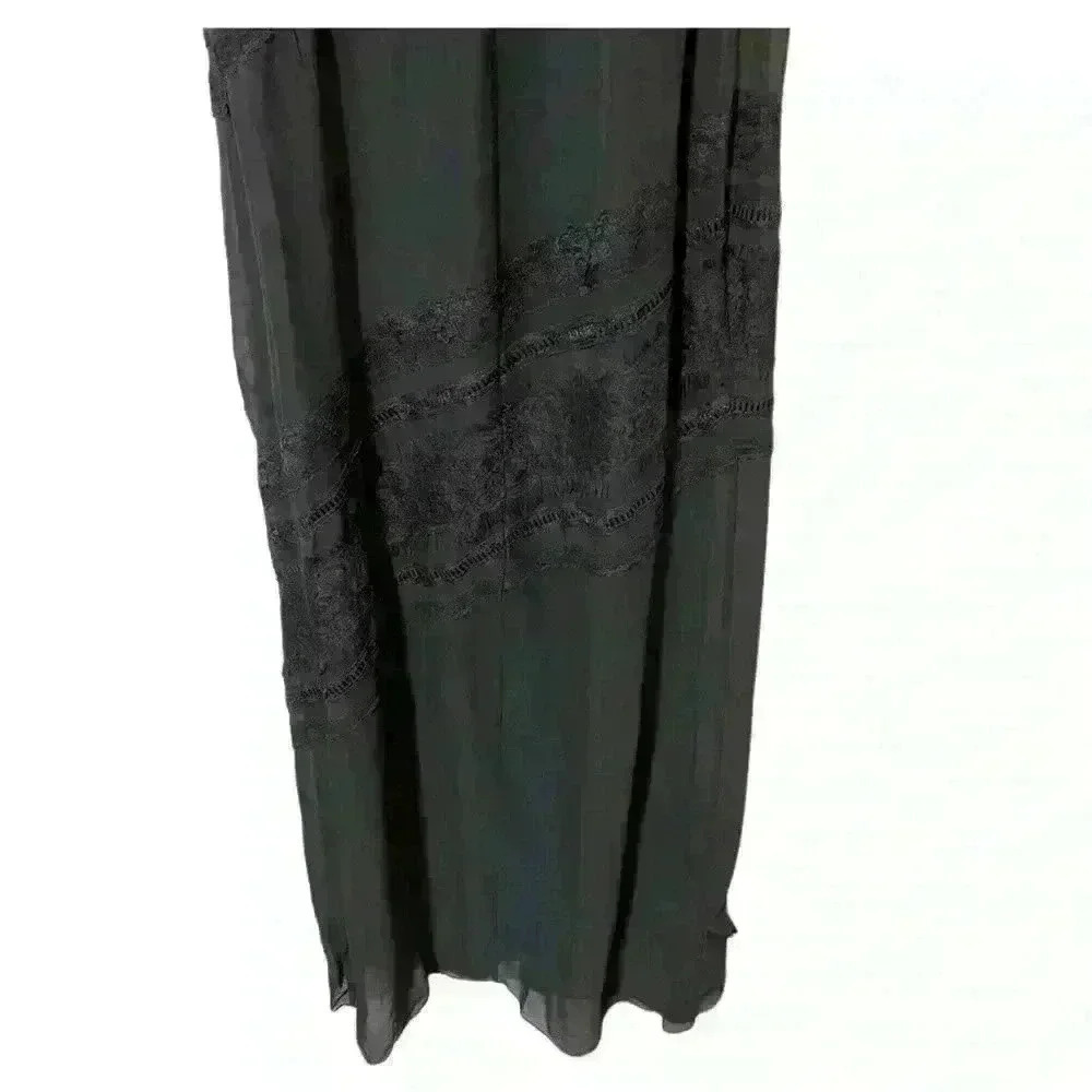 Haute Hippie Silk Sheer Maxi Dress Size XS Black Party Cocktail Elegant - Picture 9 of 15